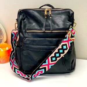 NEW Crossbody Strap for any Bag in Aqua Geo 💗🖤